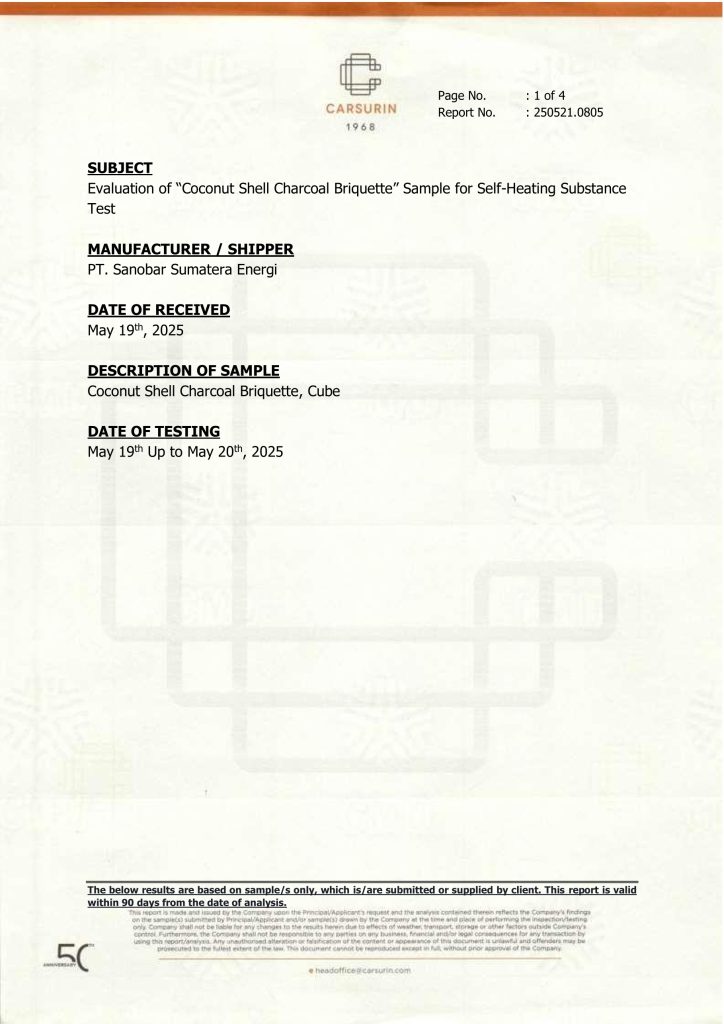 Sumatera Briquette Charcoal